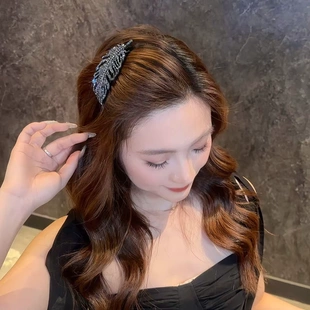 新款 麦穗水钻倒插梳气质百搭侧边刘海碎发整理神器头饰女 轻奢时尚
