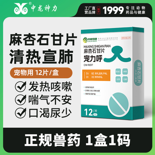 宠物猫咪感冒药猫鼻支狗狗流鼻涕犬窝咳止咳平喘咳嗽麻杏石甘片