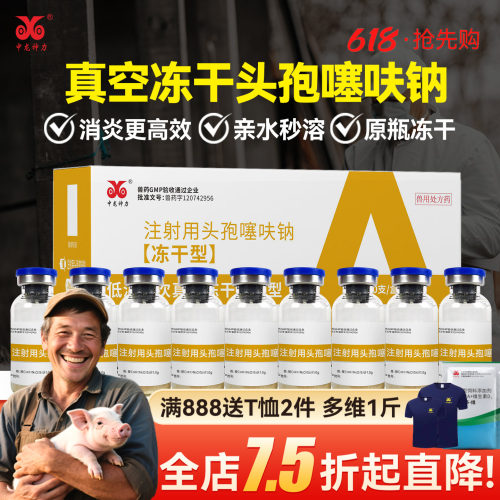 兽药头孢噻呋钠猪牛羊兽用消炎药