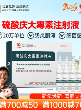 庆大霉素 兽用注射用液猪拉稀药狗用犬猫雾化羊肠炎中龙神力兽药
