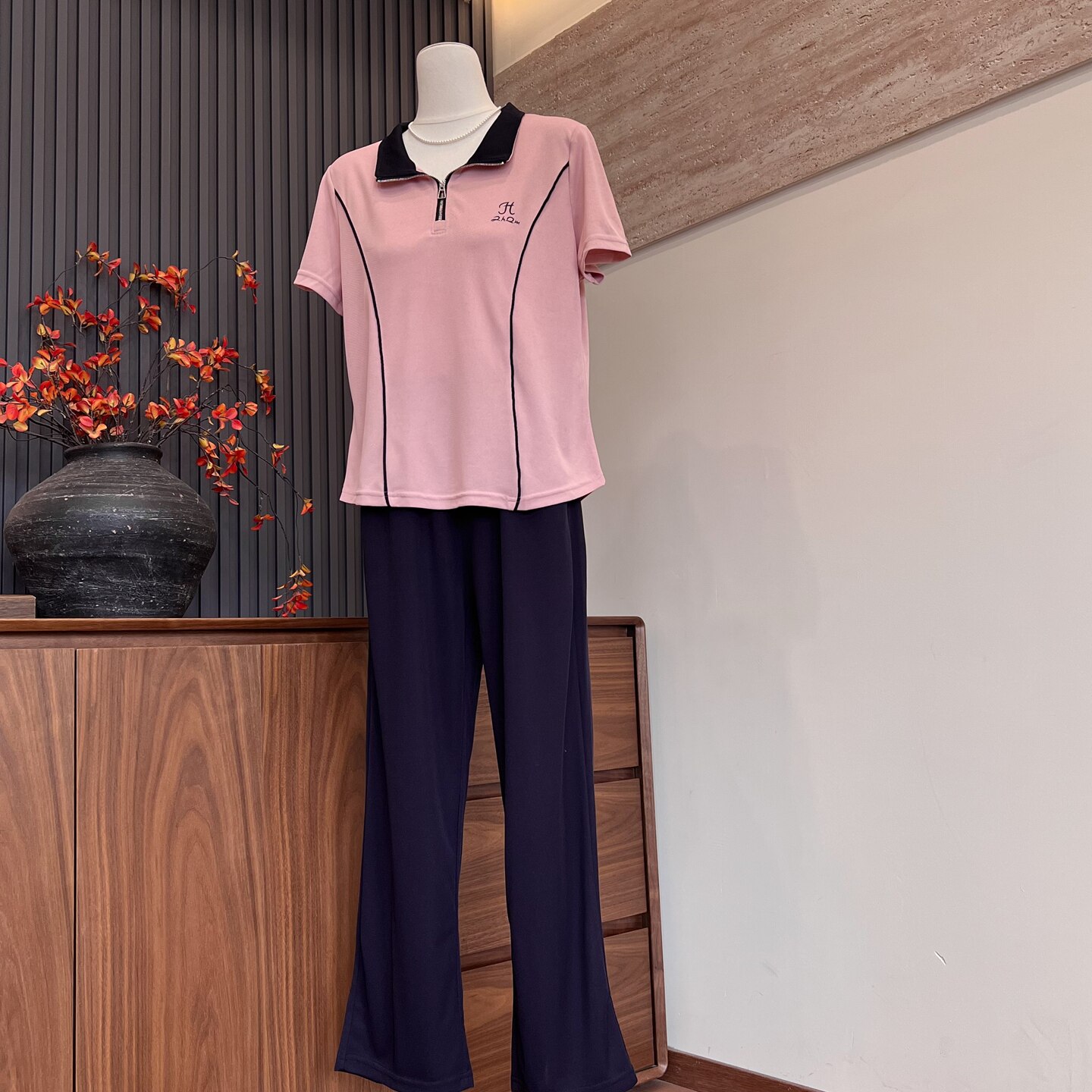 妈妈装夏季短袖裤子运动服两件套