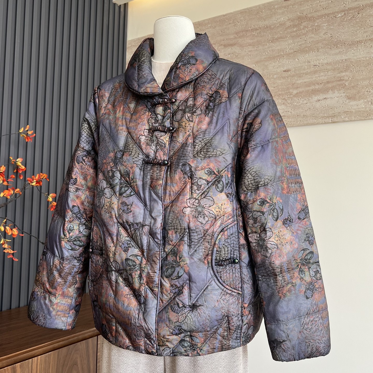 时尚洋气冬季新款90白鸭绒拉链防风中老年女士奶奶羽绒服保暖外套