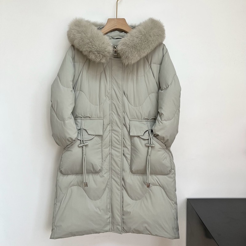 中年妈妈装羽绒服冬中长款新款