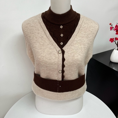 蝉鸣美人冬季妈妈加绒打底衫毛衣