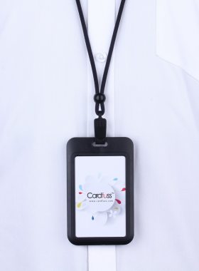 滑盖卡套证件单个配挂两用圆绳