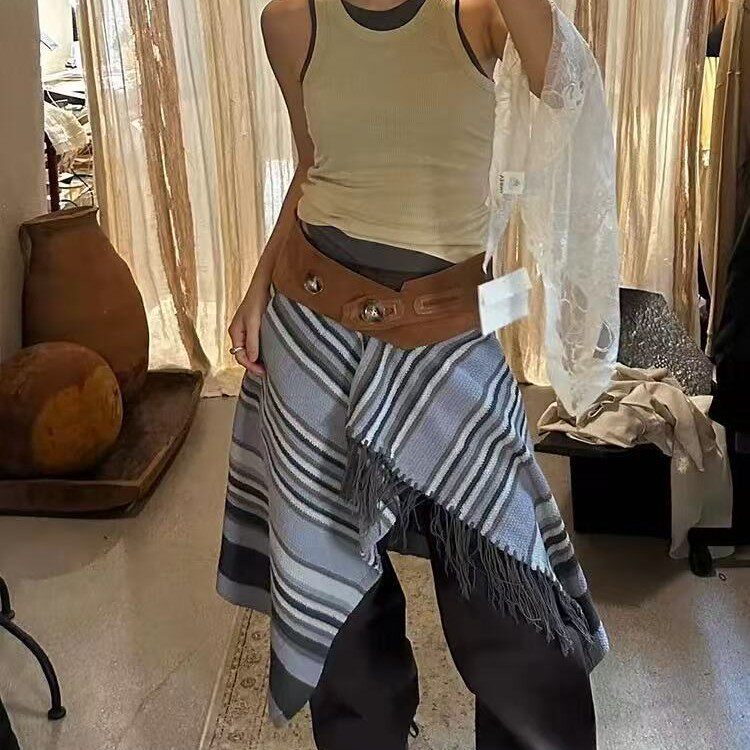 韩系Jennie同款复古纽扣腰间配饰皮带宽腰封搭配腰带