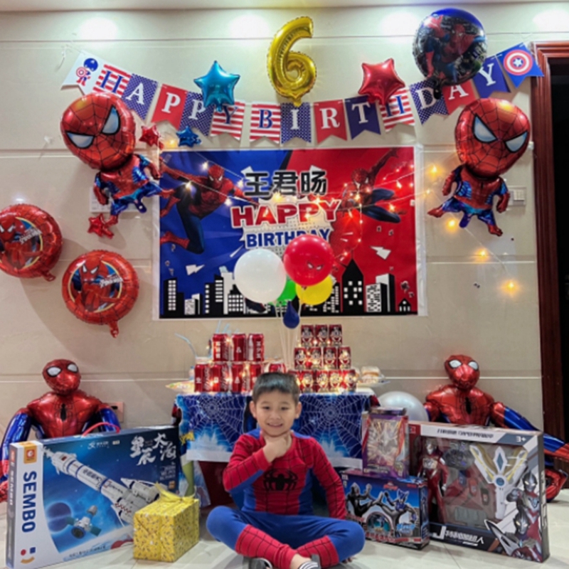 漫威超级英雄蜘蛛侠卡通铝膜气球