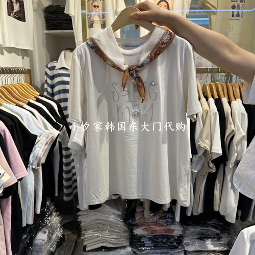 一件包邮 小夕韩国东大门代购COCO HOLIC 26夏女装新品短袖 T恤