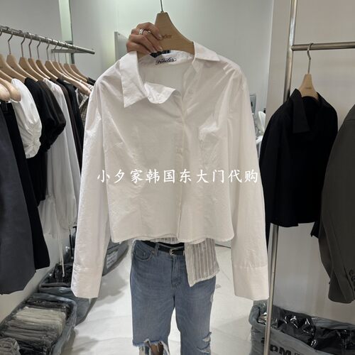 一件包邮 小夕韩国东大门代购 RENDER26秋女装新品纯色简约衬衫