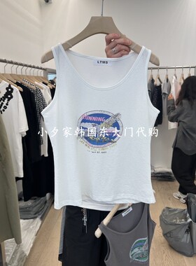 一件包邮 小夕韩国东大门代购 LTMS26夏款女装印花纯色 吊带背心