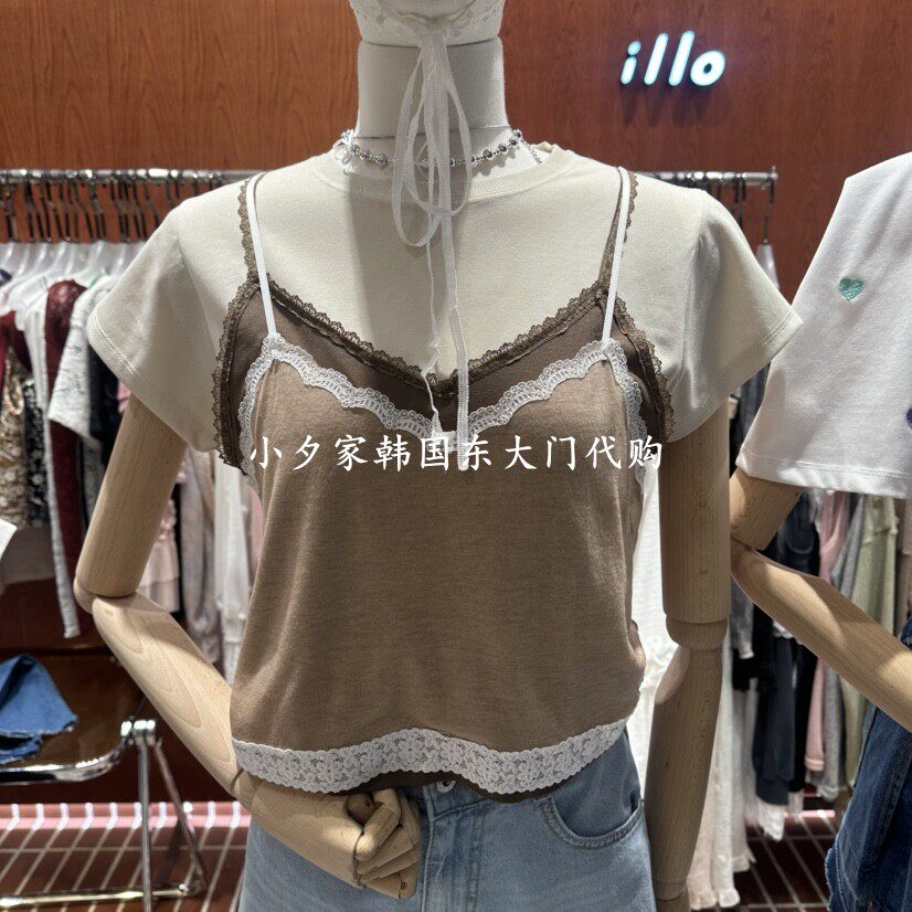 一件包邮 小夕韩国东大门代购 26夏季新品女装 时尚拼接短袖套装