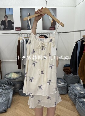 一件包邮 小夕韩国东大门代购NOWHERE26夏女细肩带凉感蝴蝶连衣裙