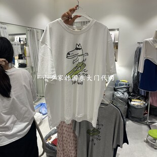 一件包邮 小夕韩国东大门代购COMBO26夏款女装新品 印花短袖T恤