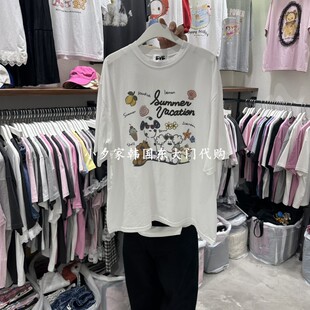 一件包邮 小夕韩国东大门代购 EVE26夏季女装可爱卡通动物短袖T恤