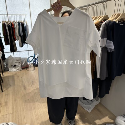 一件包邮 小夕韩国东大门代购 REVE-L26夏款女装新品 衬衫短袖T恤