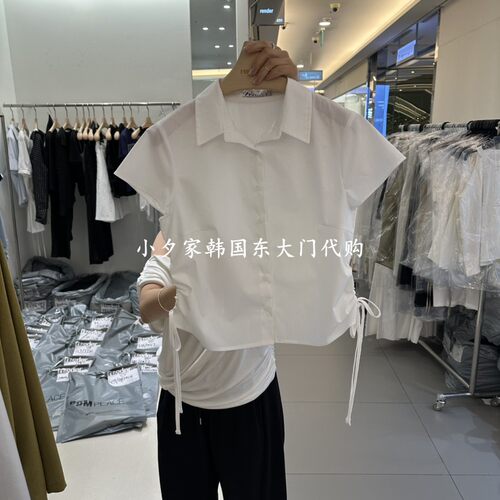 一件包邮 小夕韩国东大门代购RENDER 26夏款女装新品衬衫 短袖T恤