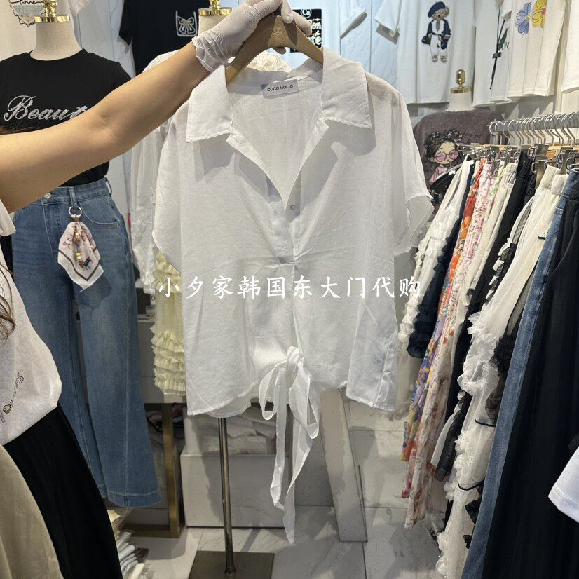 一件包邮 小夕韩国东大门代购 COCO HOLIC26夏女装新品衬衫 T恤