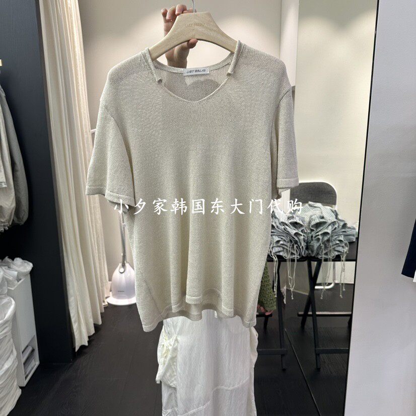 一件包邮 小夕韩国东大门代购SALT BREAD 26夏女装针织短袖 T恤