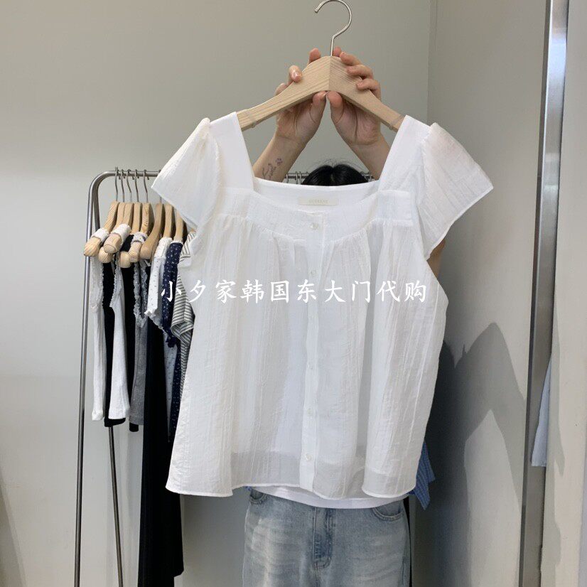 一件包邮 小夕韩国东大门代购OUTRENE 26夏女装新品衬衫 T恤
