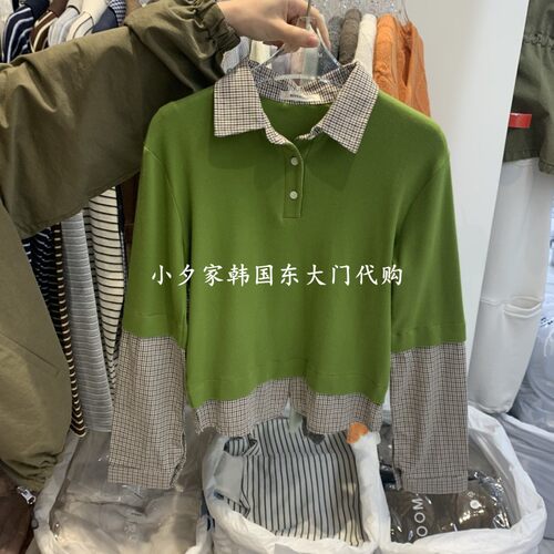 一件包邮 小夕韩国东大门代购RIVEROOM 26秋季女装新时尚长袖T恤