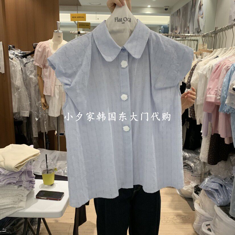 一件包邮 小夕韩国东大门代购OGI 26夏女装韩系百搭衬衫短袖上衣