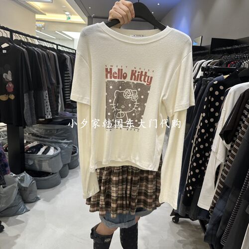 一件包邮 小夕韩国东大门代购CREDITO 26秋女装时尚新款长袖T恤