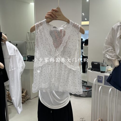 一件包邮 小夕韩国东大门代购RENDER 26夏款女装波点 吊带背心