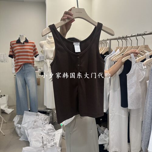 一件包邮 小夕韩国东大门代购 NOPSIS26夏款女装纯色 吊带背心