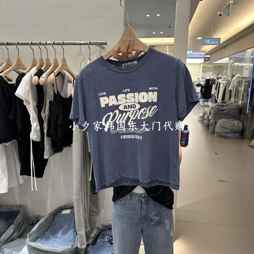一件包邮 小夕韩国东大门代购RENDER 26夏季新品女装 字母短袖T恤