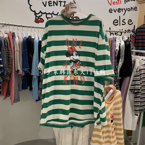 一件包邮 小夕韩国东大门代购 VENTI26夏女装新品可爱卡通短袖T恤