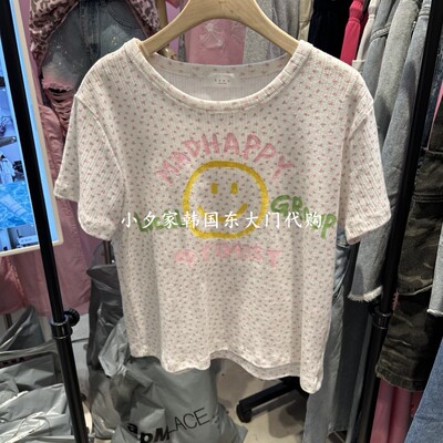 一件包邮 小夕韩国东大门代购 ANNA-P26夏女装笑脸波点短袖T恤