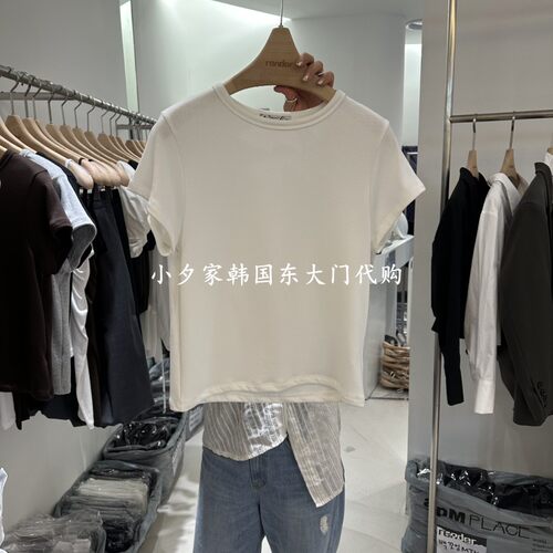 一件包邮 小夕韩国东大门代购RENDER 26秋女装新品纯色短袖 T恤
