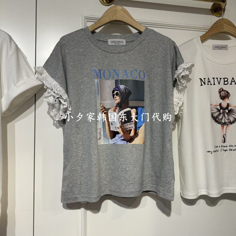 一件包邮 小夕韩国东大门代购COCO HOLIC 26夏女装新品短袖 T恤