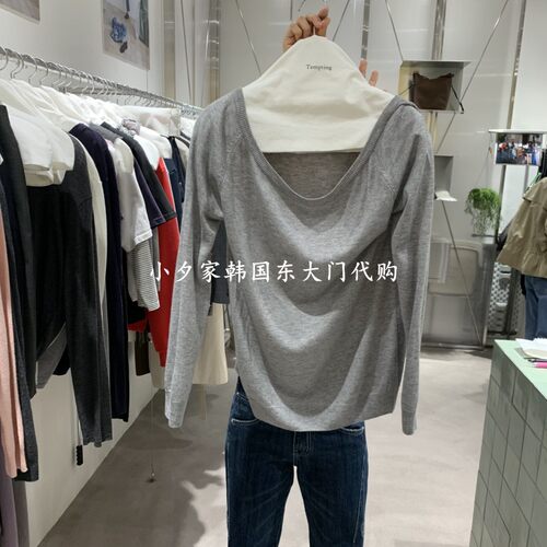 一件包邮 小夕韩国东大门代购TEMPTING26秋女时尚纯色长袖T恤