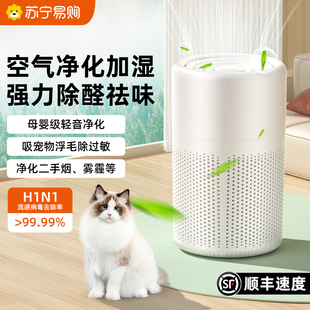 空气净化器家用除甲醛小型室内加湿一体烟味除臭负离子消毒机3213