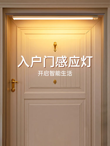 高级入户门感应灯条磁吸充电无线门口玄关人体免布线氛围灯带383