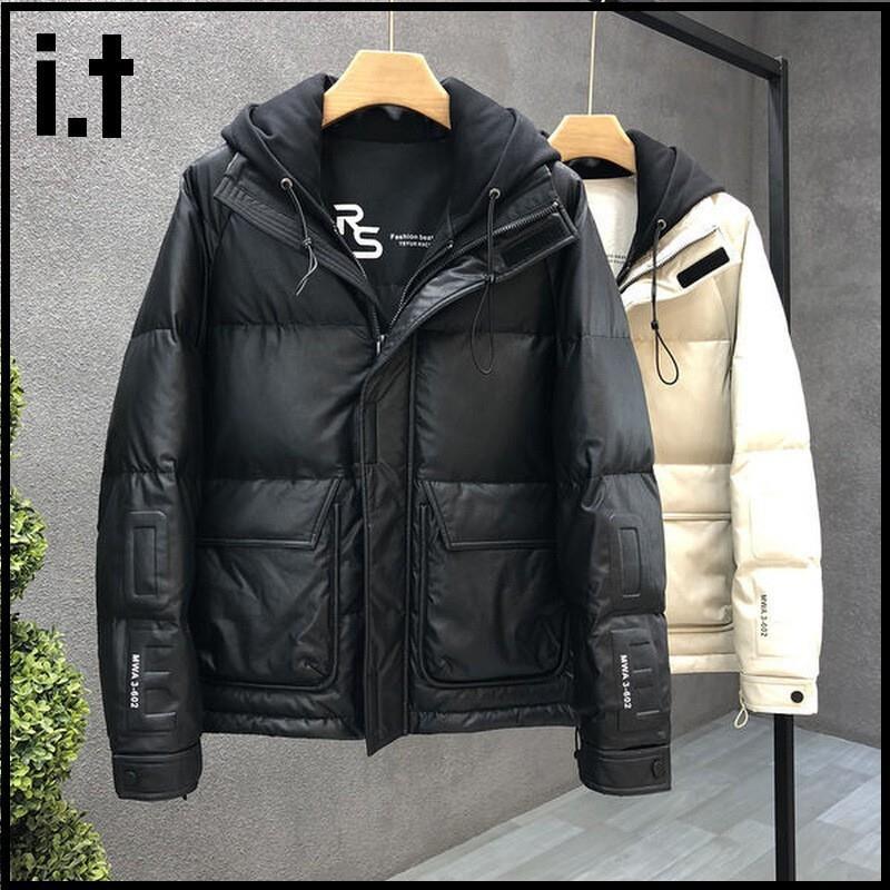 冬款保暖棉衣男士时尚免洗PU皮潮牌棉袄2025新款短款羽绒棉服外套