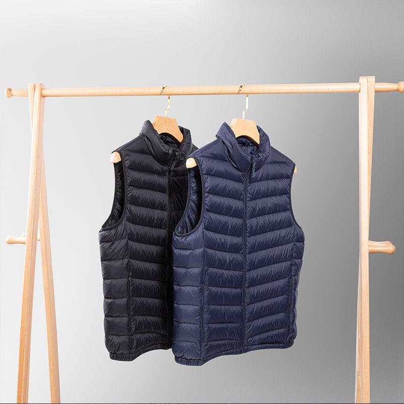 90绒羽绒马甲立领加内里时尚修身上班羽绒背心加印LOGO烫标