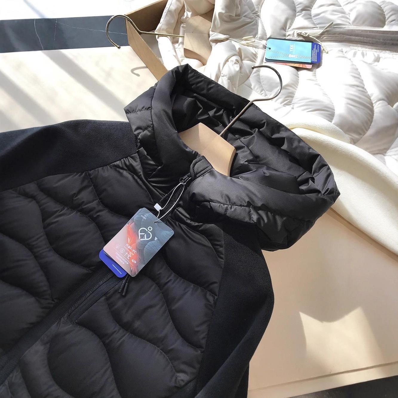 质感感人的原料！760T真丝缎90%白鹅绒简约连帽轻量羽绒服G101601