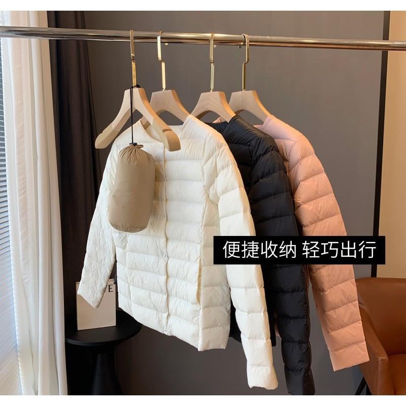 大牌95白鹅绒内胆轻薄款两穿外套保暖内搭打底羽绒服女冬F111902