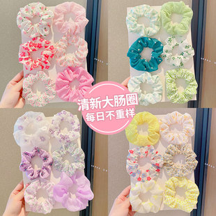 儿童夏季 丸子头发绳 甜美不伤发大肠发圈头饰可爱小女孩2022年新款