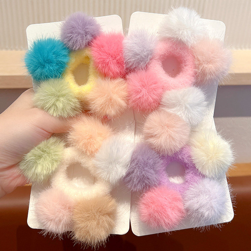 儿童彩色毛绒发圈女童高马尾头绳小女孩高弹力不伤发皮筋秋冬头饰,童装/婴儿装/亲子装,发饰,淘宝优惠券,粉丝福利购,淘宝优惠卷