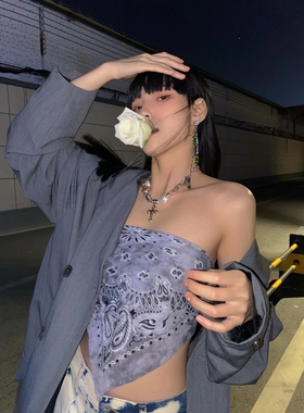 NAZOOM锁骨链个性饰品天然异形珍珠国潮十字架吊坠复古项链cvi