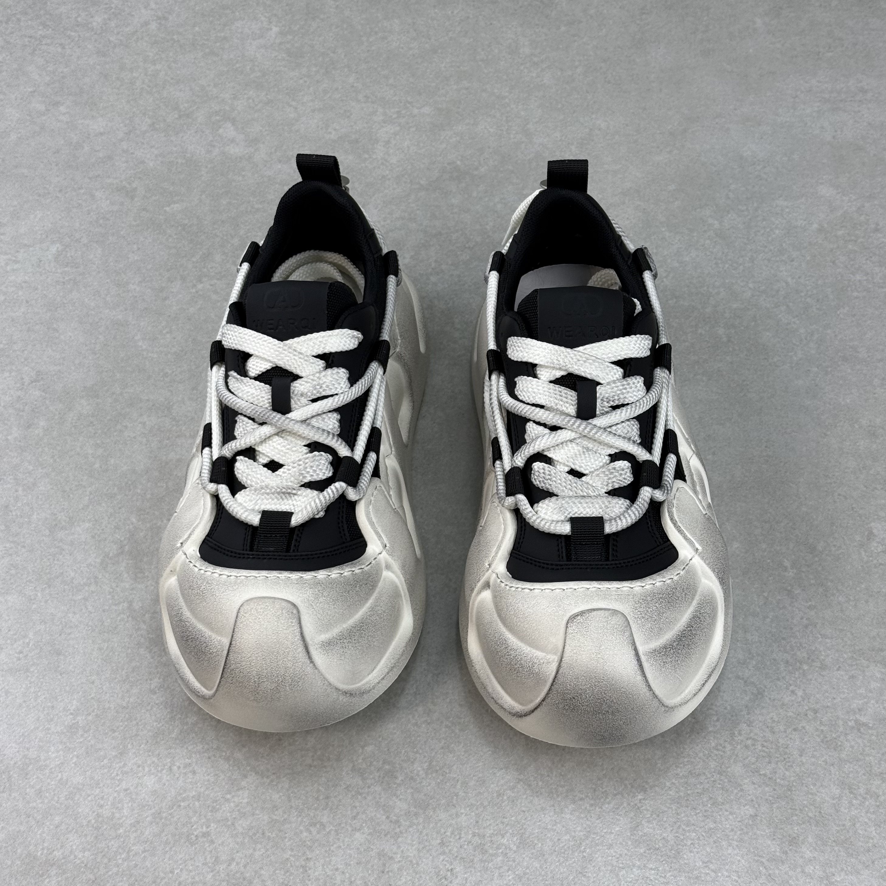 美式原创小众擦色松糕底面包鞋真皮拼布休闲潮鞋个性绑带老爹鞋男,流行男鞋,老爹鞋,淘宝优惠券,粉丝福利购,淘宝优惠卷