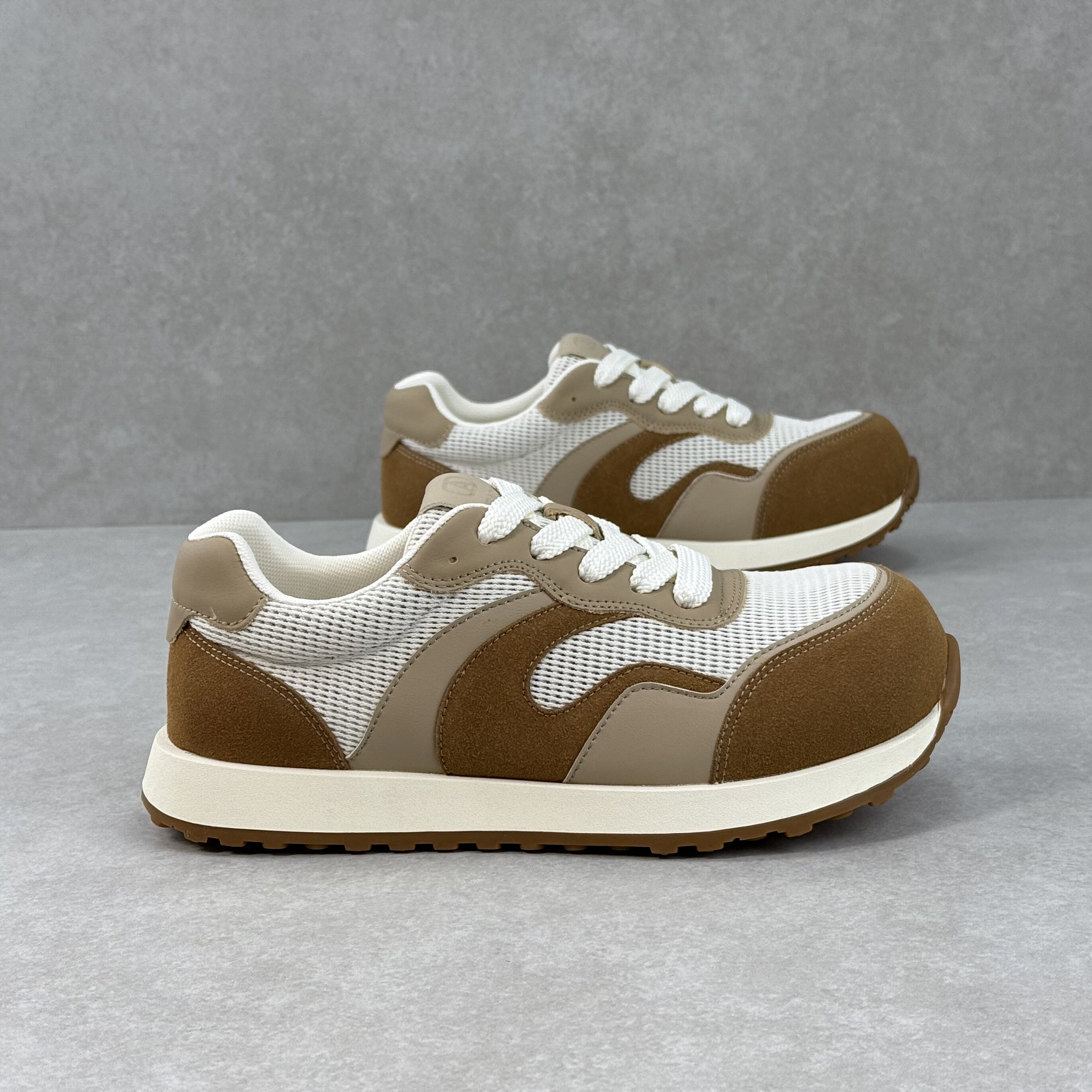 美式街头复古阿甘鞋新款小众圆头工装户外休闲鞋夏季真皮厚底男鞋