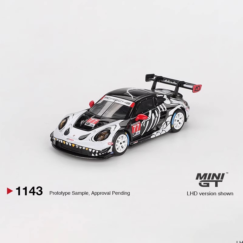 MINIGT 1143号 保时捷911GT3R#77万圣节白骨龙1:64合金车模