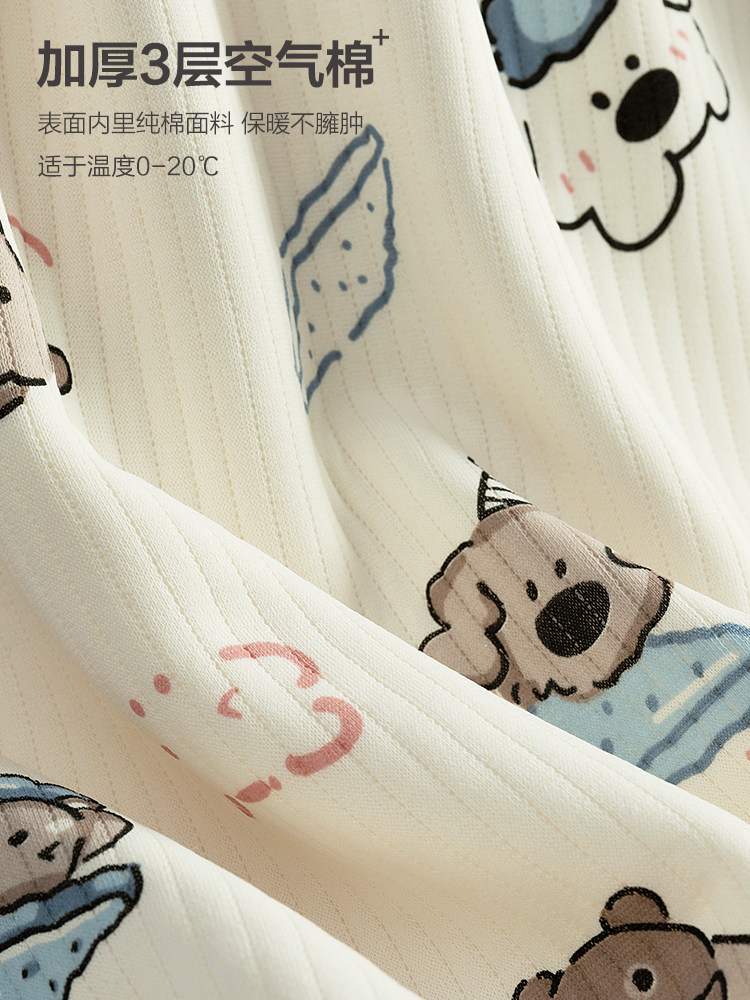 가을 겨울 에어 코튼 수감복 봄 가을 순면 12월 11일 산후 산후 잠옷 수유 및 감금