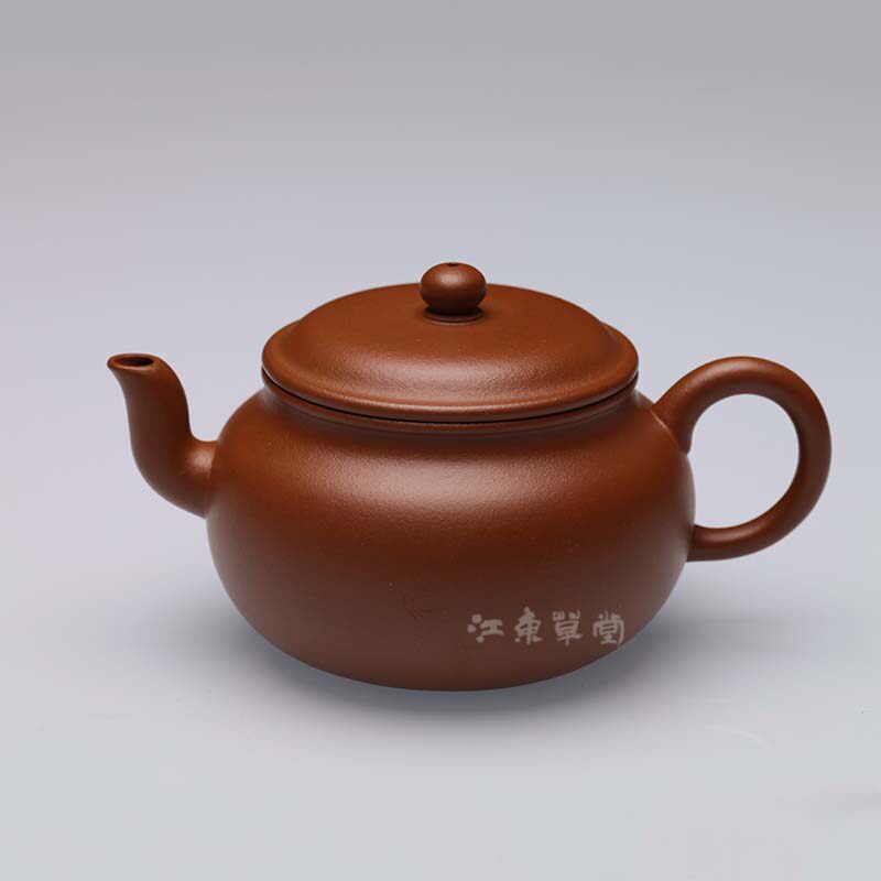 宜兴紫砂壶钱丽君实力【小莲子】派精品茶壶江东草堂原矿 朱泥