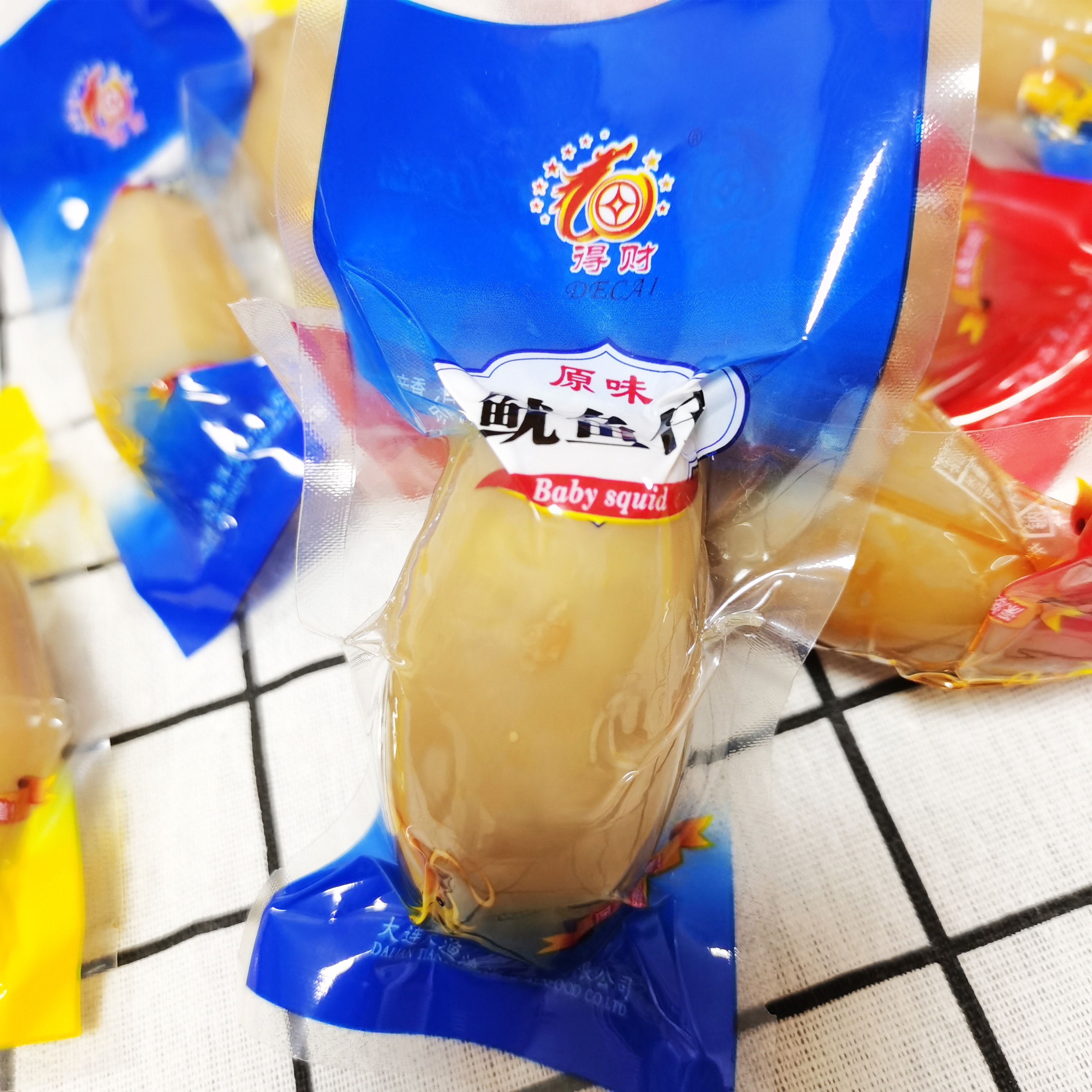 大连特产得财鱿鱼仔海味零食原味烧烤香辣小包装休闲小吃