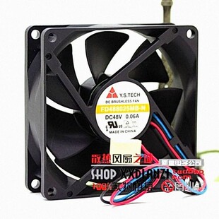 超安静元山 FD488025MB-N 48V 8025 0.06A 8CM三线变频器散热风扇